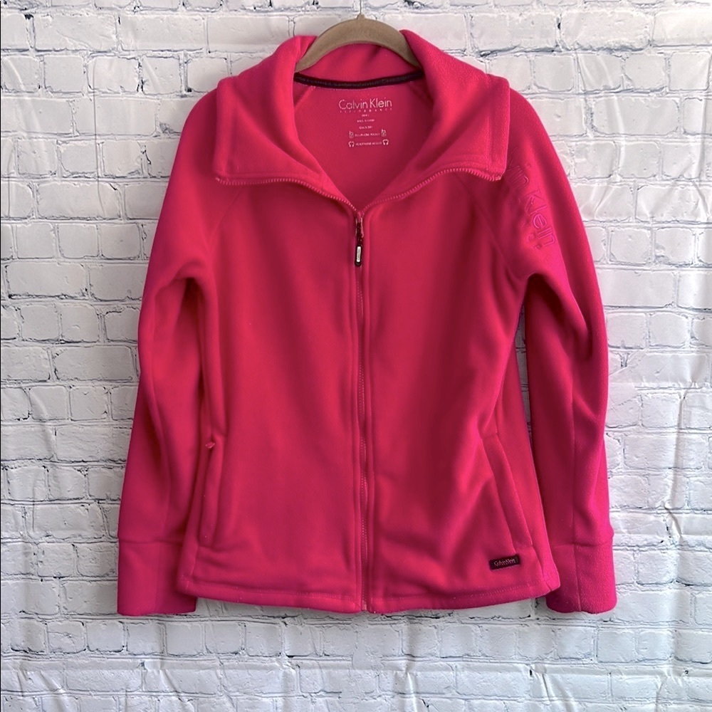 Calvin Klein performance fleece zip‎ up jacket women’s size small sweatshirt